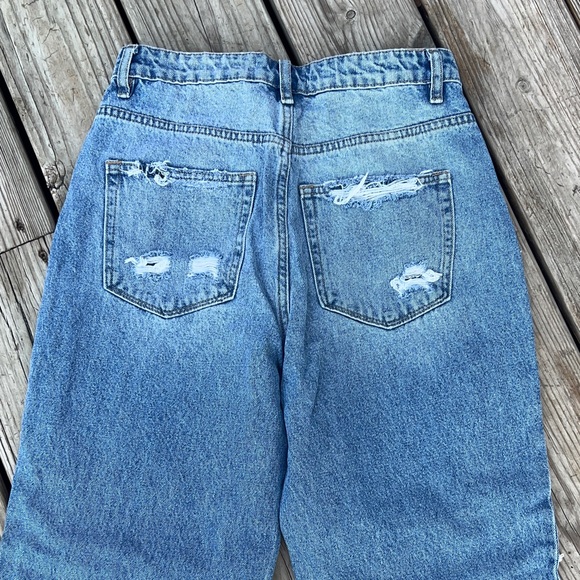Flying Monkey Distressed Blue Jeans 100% cotton size 28 - Picture 9 of 9